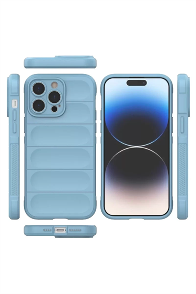 Apple iPhone 14 Pro Kılıf Optimum Silikon - Sky Blue