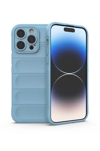 Apple iPhone 14 Pro Kılıf Optimum Silikon - Sky Blue