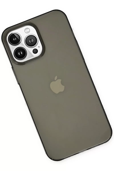 Apple iPhone 14 Pro Kılıf Pc Sert Şeffaf Kapak - Siyah