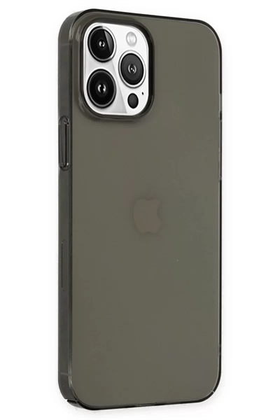 Apple iPhone 14 Pro Kılıf Pc Sert Şeffaf Kapak - Siyah
