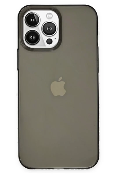 Apple iPhone 14 Pro Kılıf Pc Sert Şeffaf Kapak - Siyah