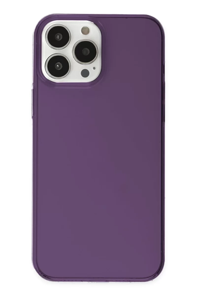 Apple iPhone 14 Pro Kılıf Pc Sert Şeffaf Kapak - Mor