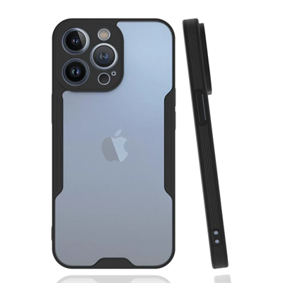 Apple iPhone 14 Pro Kılıf Platin Silikon - Siyah