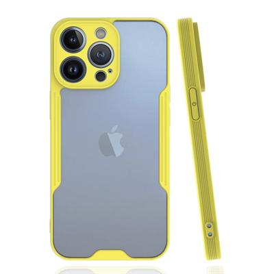 Apple iPhone 14 Pro Kılıf Platin Silikon - Sarı