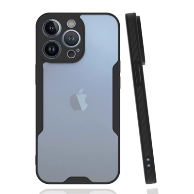 Apple iPhone 14 Pro Kılıf Platin Silikon - Siyah