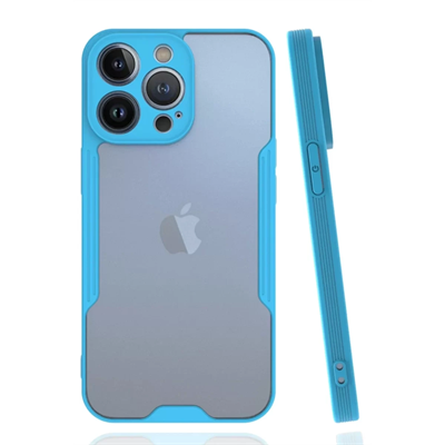 Apple iPhone 14 Pro Kılıf Platin Silikon - Mavi