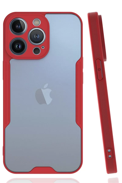 Apple iPhone 14 Pro Kılıf Platin Silikon - Kırmızı