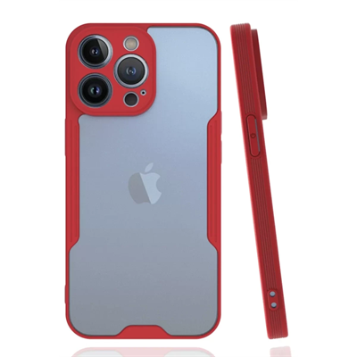 Apple iPhone 14 Pro Kılıf Platin Silikon - Kırmızı