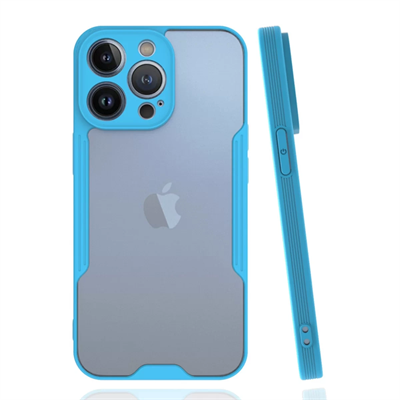 Apple iPhone 14 Pro Kılıf Platin Silikon - Mavi