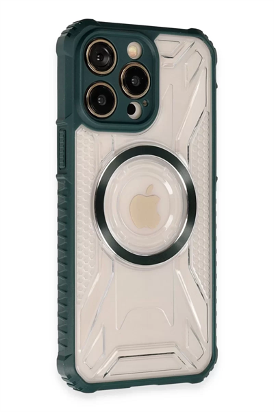 Apple iPhone 14 Pro Kılıf Prag Magneticsafe Kapak - Koyu Yeşil