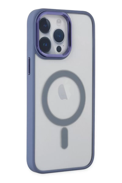 Apple iPhone 14 Pro Kılıf Room Magneticsafe Silikon - Sierra Blue