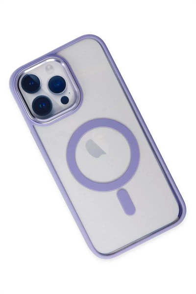 Apple iPhone 14 Pro Kılıf Room Magneticsafe Silikon - Lila