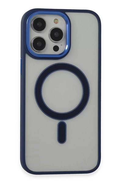 Apple iPhone 14 Pro Kılıf Room Magneticsafe Silikon - Lacivert