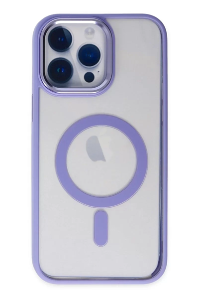 Apple iPhone 14 Pro Kılıf Room Magneticsafe Silikon - Lila