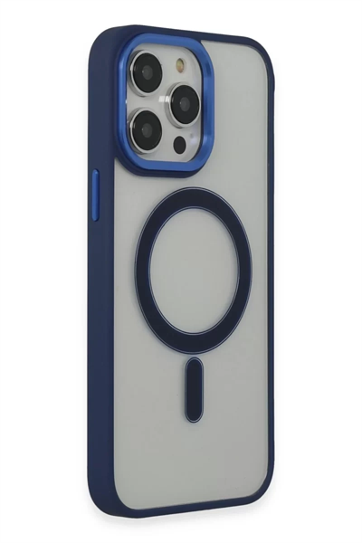 Apple iPhone 14 Pro Kılıf Room Magneticsafe Silikon - Lacivert