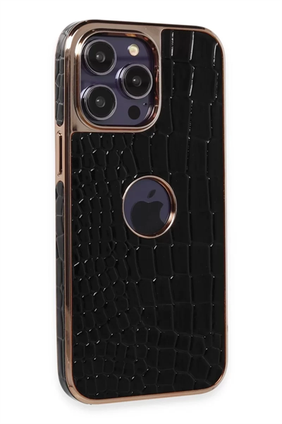 Apple iPhone 14 Pro Kılıf Snake Kapak - Siyah