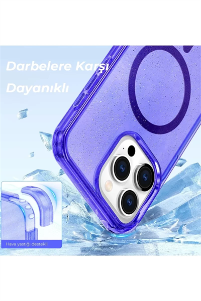 Apple iPhone 14 Pro Kılıf Star Magsafe Kapak - Pembe