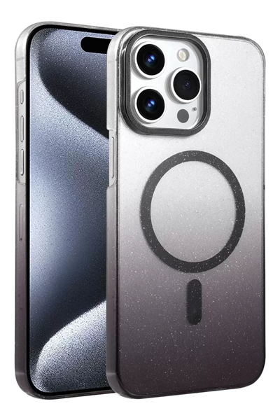 Apple iPhone 14 Pro Max Glossy Magsafe Kapak - Siyah