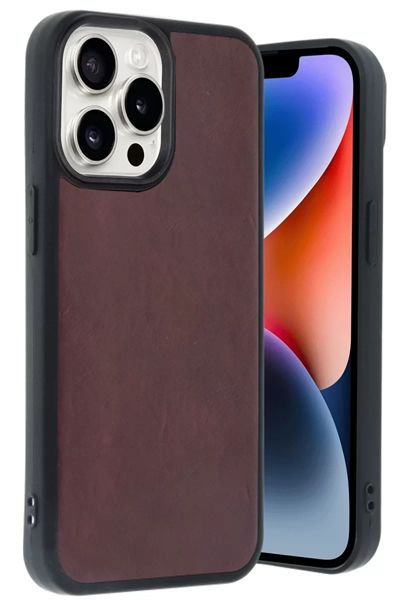Apple iPhone 14 Pro Max Kılıf Aras Deri Kapak - Bordo