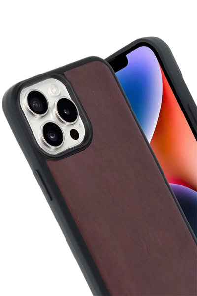 Apple iPhone 14 Pro Max Kılıf Aras Deri Kapak - Bordo