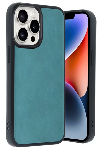 Apple iPhone 14 Pro Max Kılıf Aras Deri Kapak - Açık Yeşil