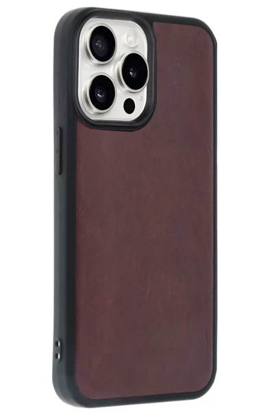 Apple iPhone 14 Pro Max Kılıf Aras Deri Kapak - Bordo