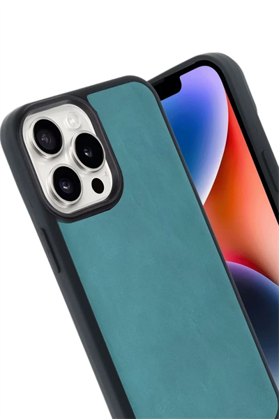 Apple iPhone 14 Pro Max Kılıf Aras Deri Kapak - Açık Yeşil