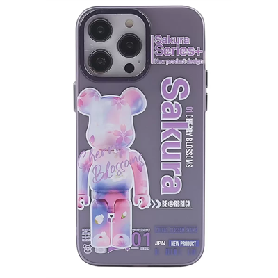 Apple iPhone 14 Pro Max Kılıf Desenli Kapak - Mor - 1