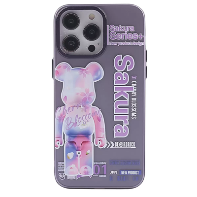 Apple iPhone 14 Pro Max Kılıf Desenli Kapak - Mor - 1
