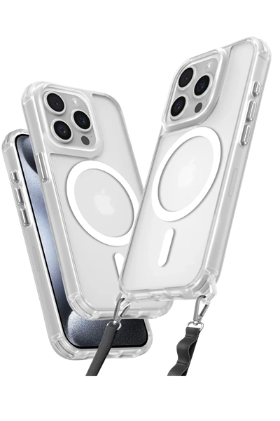 Apple iPhone 14 Pro Max Kılıf Enka Magsafe Silikon Kılıf - Şeffaf