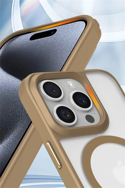 Apple iPhone 14 Pro Max Kılıf Enka Magsafe Silikon Kılıf - Titan Gri