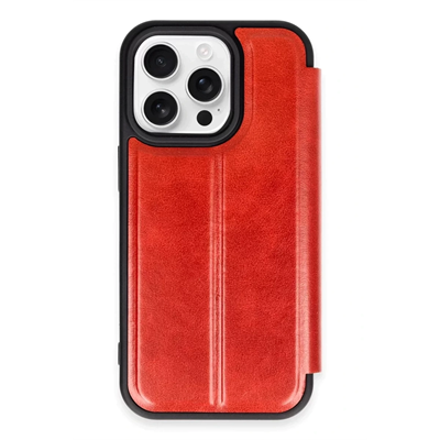 Apple iPhone 14 Pro Max Kılıf Flip Cover - Kırmızı