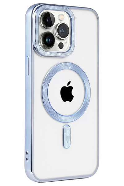 Apple iPhone 14 Pro Max Kılıf Kronos Magsafe Kapak - Sierra Blue
