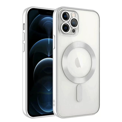 Apple iPhone 14 Pro Max Kılıf Kross Magneticsafe Kapak - Gümüş