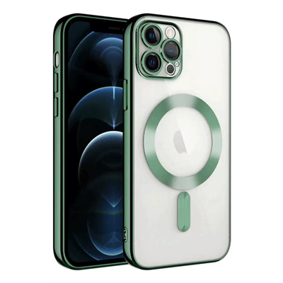 Apple iPhone 14 Pro Max Kılıf Kross Magneticsafe Kapak - Koyu Yeşil