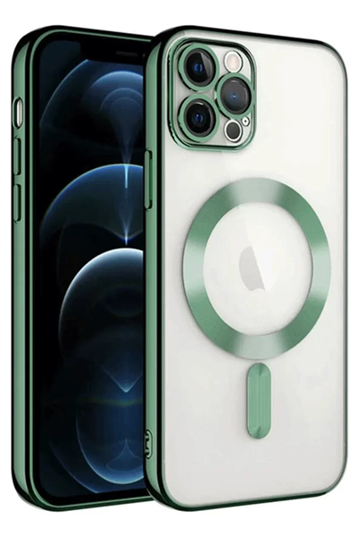 Apple iPhone 14 Pro Max Kılıf Kross Magneticsafe Kapak - Koyu Yeşil