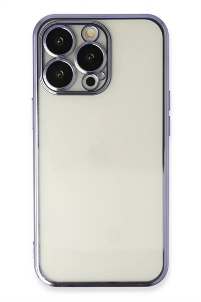 Apple iPhone 14 Pro Max Kılıf Lensli Silikon - Mor