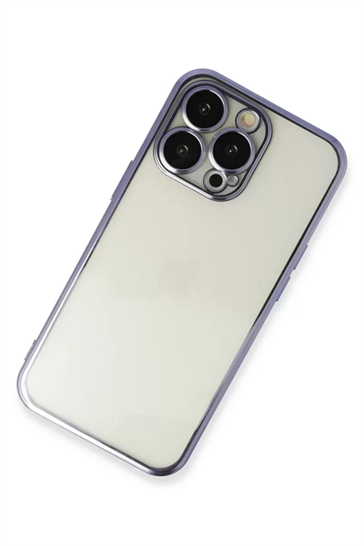 Apple iPhone 14 Pro Max Kılıf Lensli Silikon - Mor