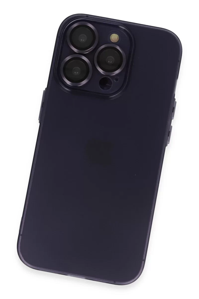 Apple iPhone 14 Pro Max Kılıf Luko Lens Silikon - Siyah