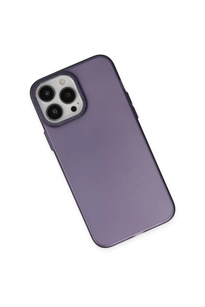 Apple iPhone 14 Pro Max Kılıf Modos Metal Kapak - Derin Mor