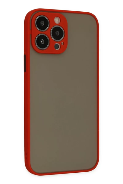 Apple iPhone 14 Pro Max Kılıf Montreal Silikon Kapak - Kırmızı