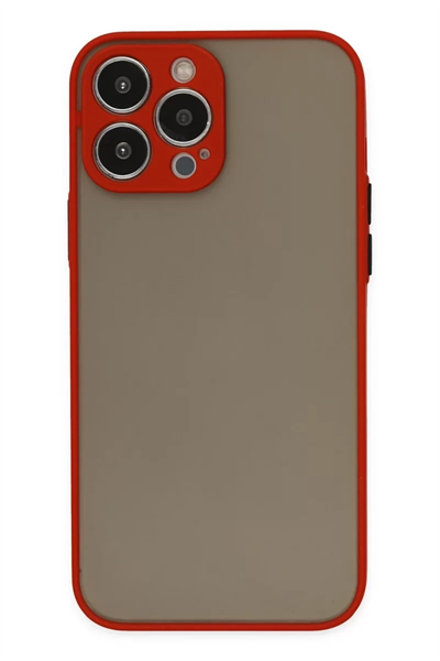 Apple iPhone 14 Pro Max Kılıf Montreal Silikon Kapak - Kırmızı