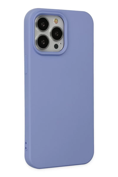 Apple iPhone 14 Pro Max Kılıf Nano içi Kadife Silikon - Lila