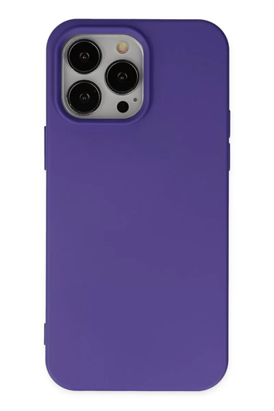 Apple iPhone 14 Pro Max Kılıf Nano içi Kadife Silikon - Mor