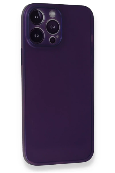 Apple iPhone 14 Pro Max Kılıf PP Ultra İnce Kapak - Mor
