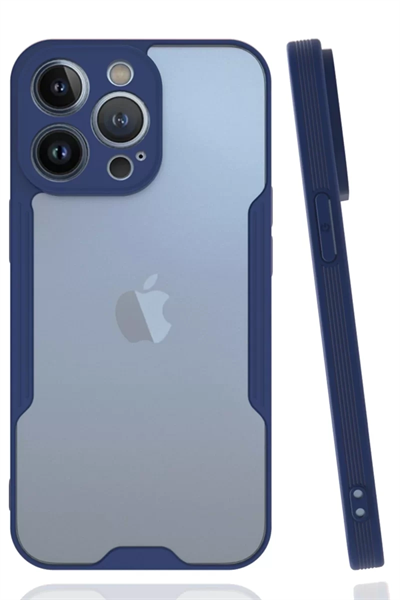 Apple iPhone 14 Pro Max Kılıf Platin Silikon - Lacivert