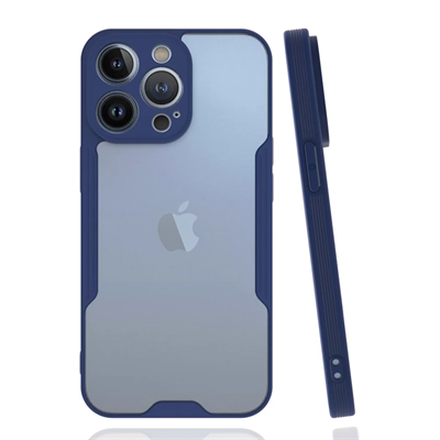 Apple iPhone 14 Pro Max Kılıf Platin Silikon - Lacivert