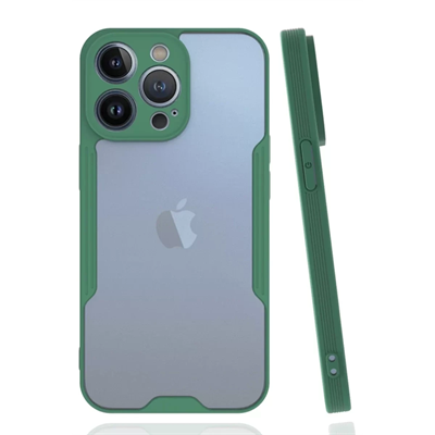 Apple iPhone 14 Pro Max Kılıf Platin Silikon - Yeşil