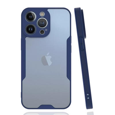 Apple iPhone 14 Pro Max Kılıf Platin Silikon - Lacivert