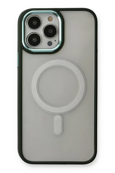 Apple iPhone 14 Pro Max Kılıf Room Magneticsafe Silikon - Köknar Yeşili